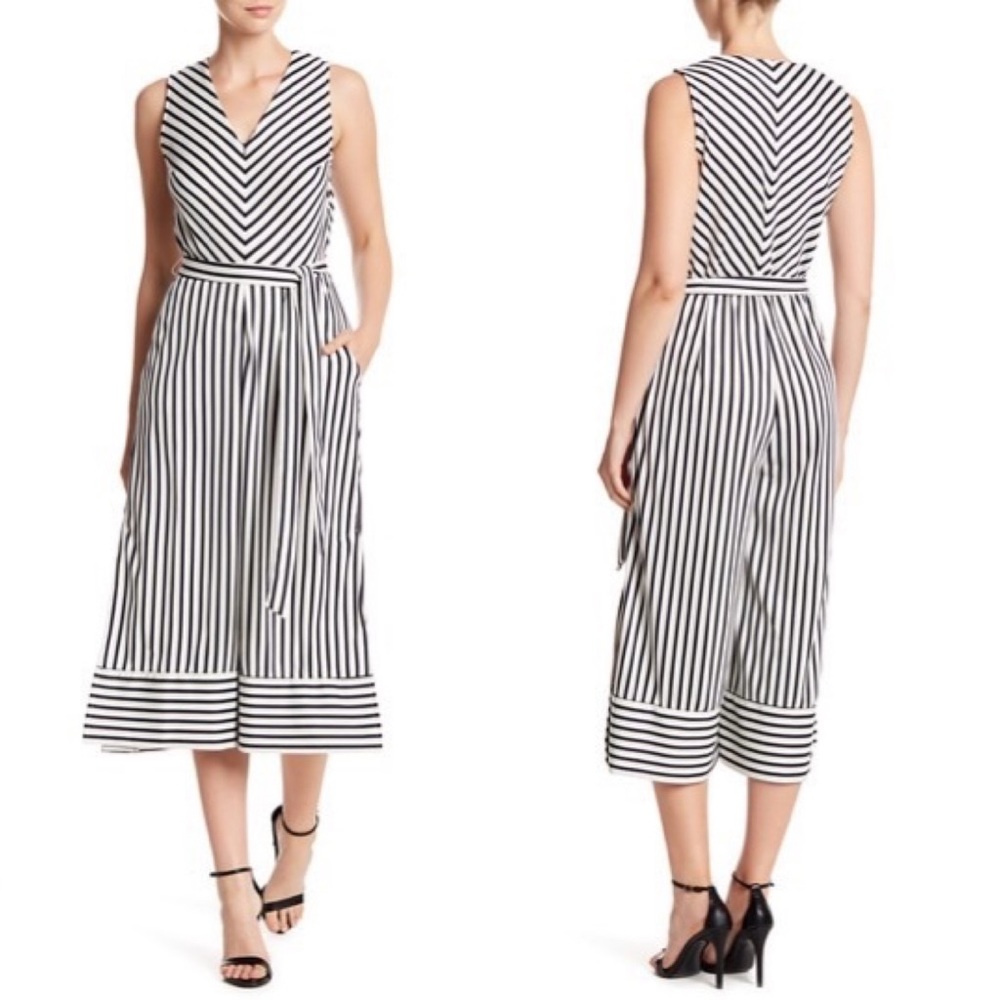 Eci Sleeveless Stripe Jumpsuit